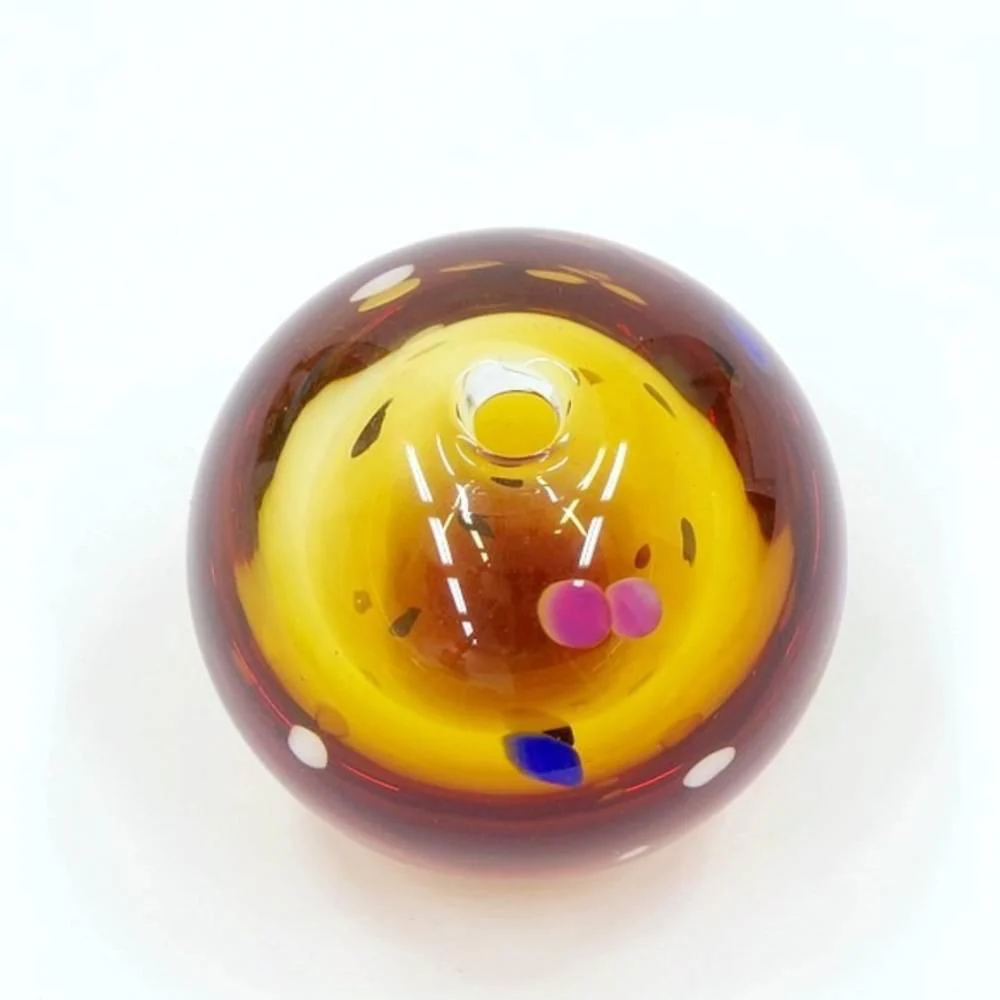 Aderia Glass Temari Ball Small Flower Vase Evening Clouds Design 65mm - Image 5