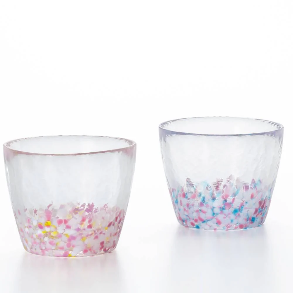 Aderia Handmade Sakura Design Drinking Glasses 190ml (Pair Set)