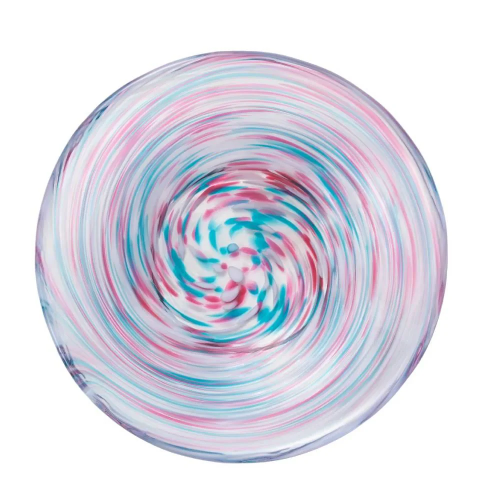 Aderia Handmade Small Glass Plate Colorful Spiral Design 100mm - Image 5