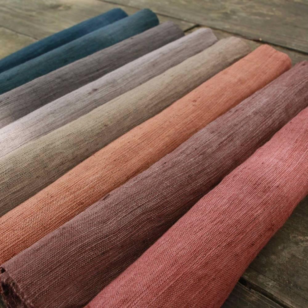 Amami Oshima Naturally Mud-Dyed Cotton Scarf Brown & Tan - Image 3