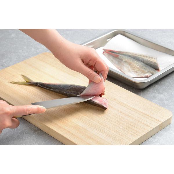 Chitose Japanese Knife 3-Piece Set Wood Handle Santoku, Nakiri & Deba - Image 6