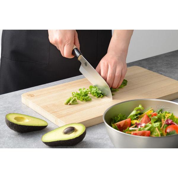 Chitose Japanese Knife 3-Piece Set Wood Handle Santoku, Nakiri & Deba - Image 9