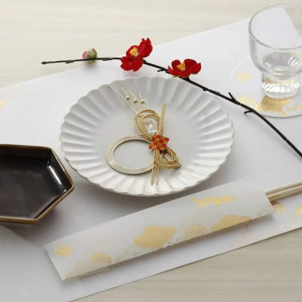 Chopsticks With Gold Foil Washi Paper Cover Rabbit Design 3 ct. - Image 2