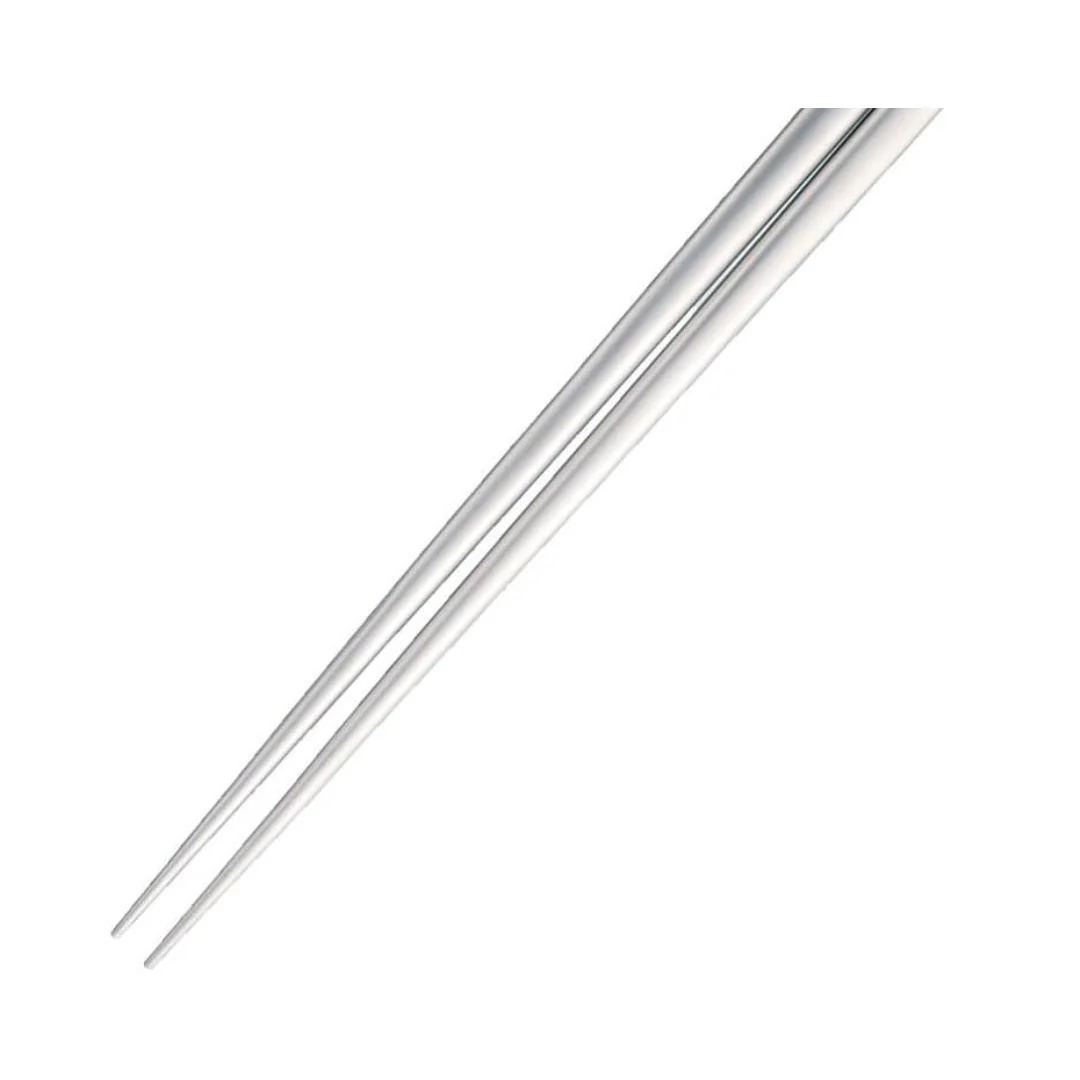 Durable Metal Chopsticks Matte Finish Stainless Steel 220mm - Image 3