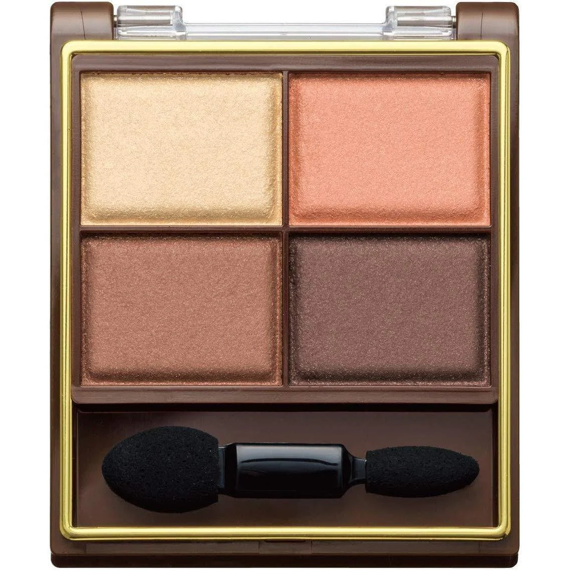 Excel Skinny Rich Shadow 4-Color Eyeshadow Quad Natural Brown Tones - Image 6