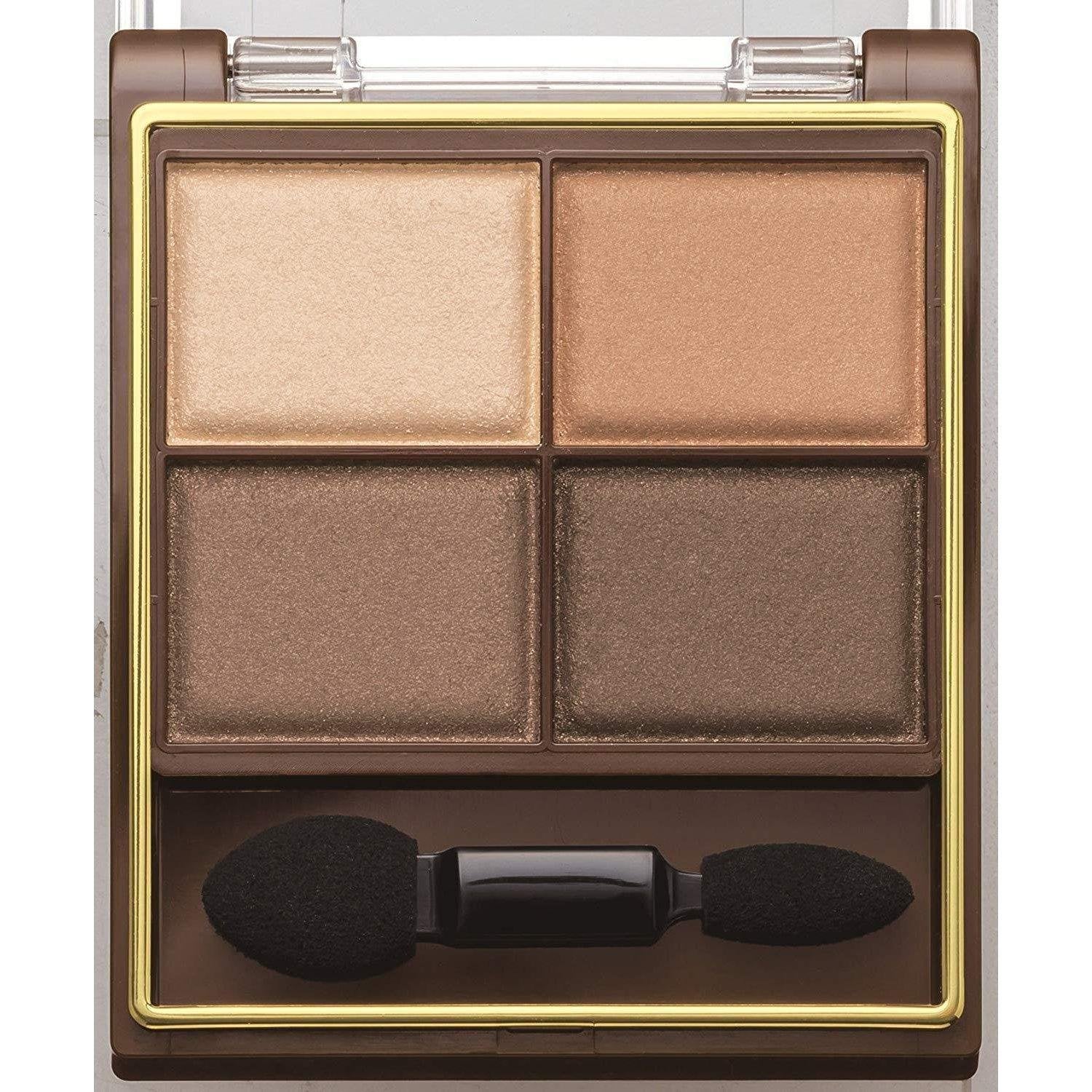 Excel Skinny Rich Shadow 4-Color Eyeshadow Quad Natural Brown Tones - Image 9