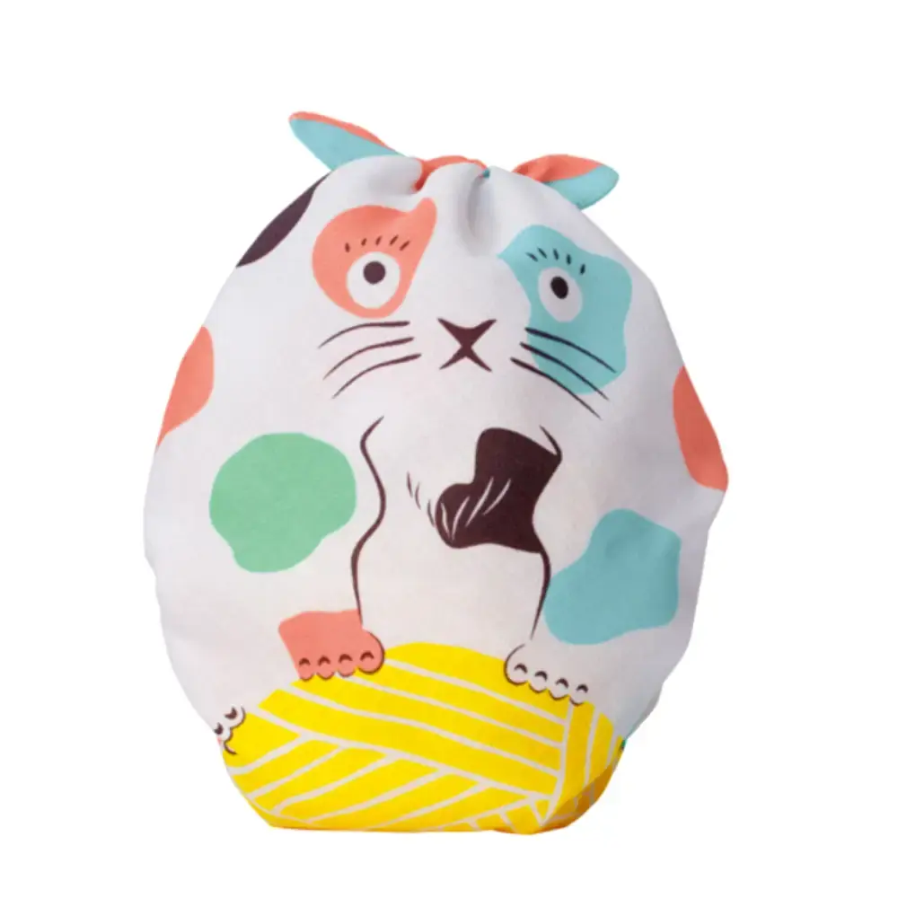 Furoshiki Modern Cute Cat Faces Design Small Cotton Wrapping Cloth 48cm - Image 3