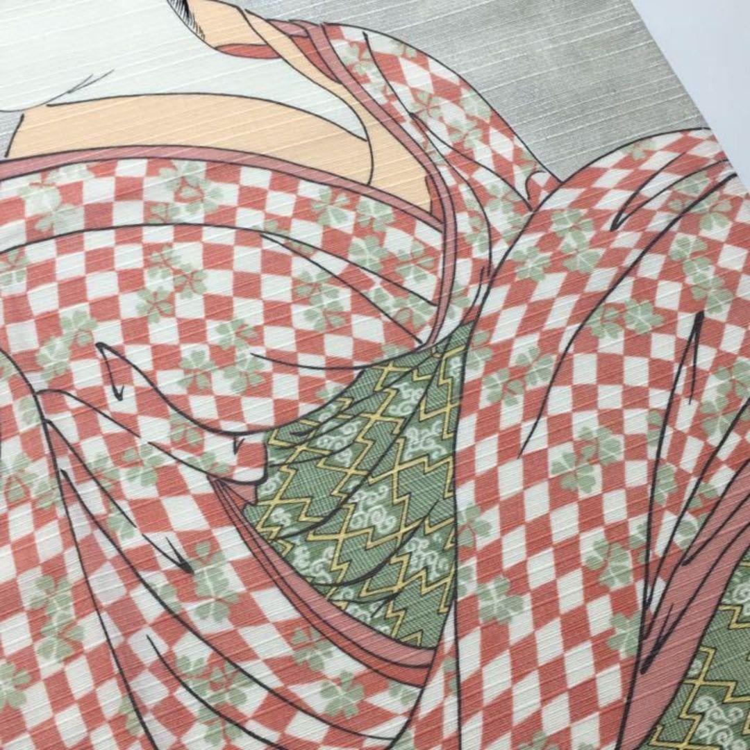 Furoshiki Woman Blowing Glass Pipe Ukiyo-e Art Wrapping Cloth 70x70cm - Image 5