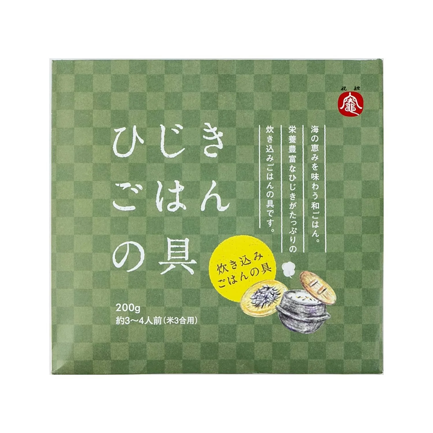 Gin No Mori Hijiki Seaweed Takikomi Gohan Ingredients Packet 200g - Image 3
