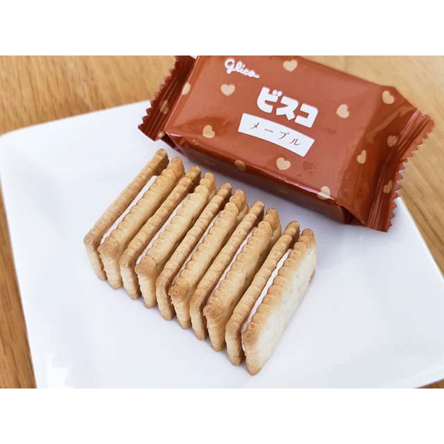 Glico Bisco Maple Syrup Flavored Cream Sandwich Cookies 15 Pieces (Pack of 5) - Image 2