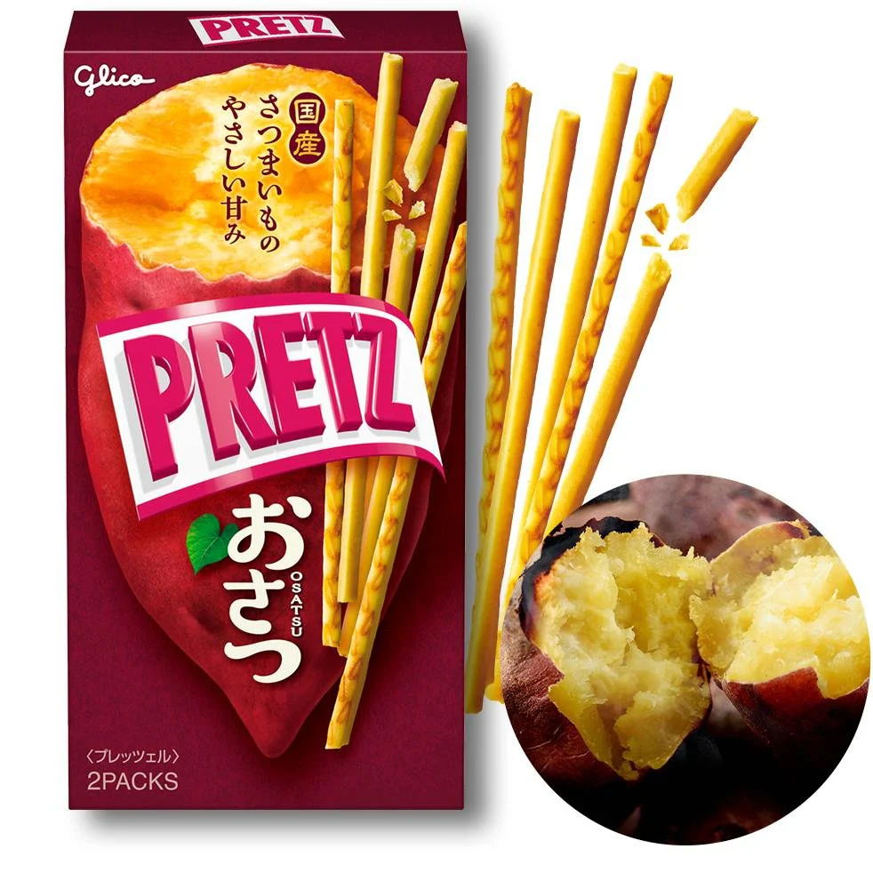 Glico Pretz Osatsu Satsumaimo Sweet Potato Biscuit Sticks 62g - Image 2