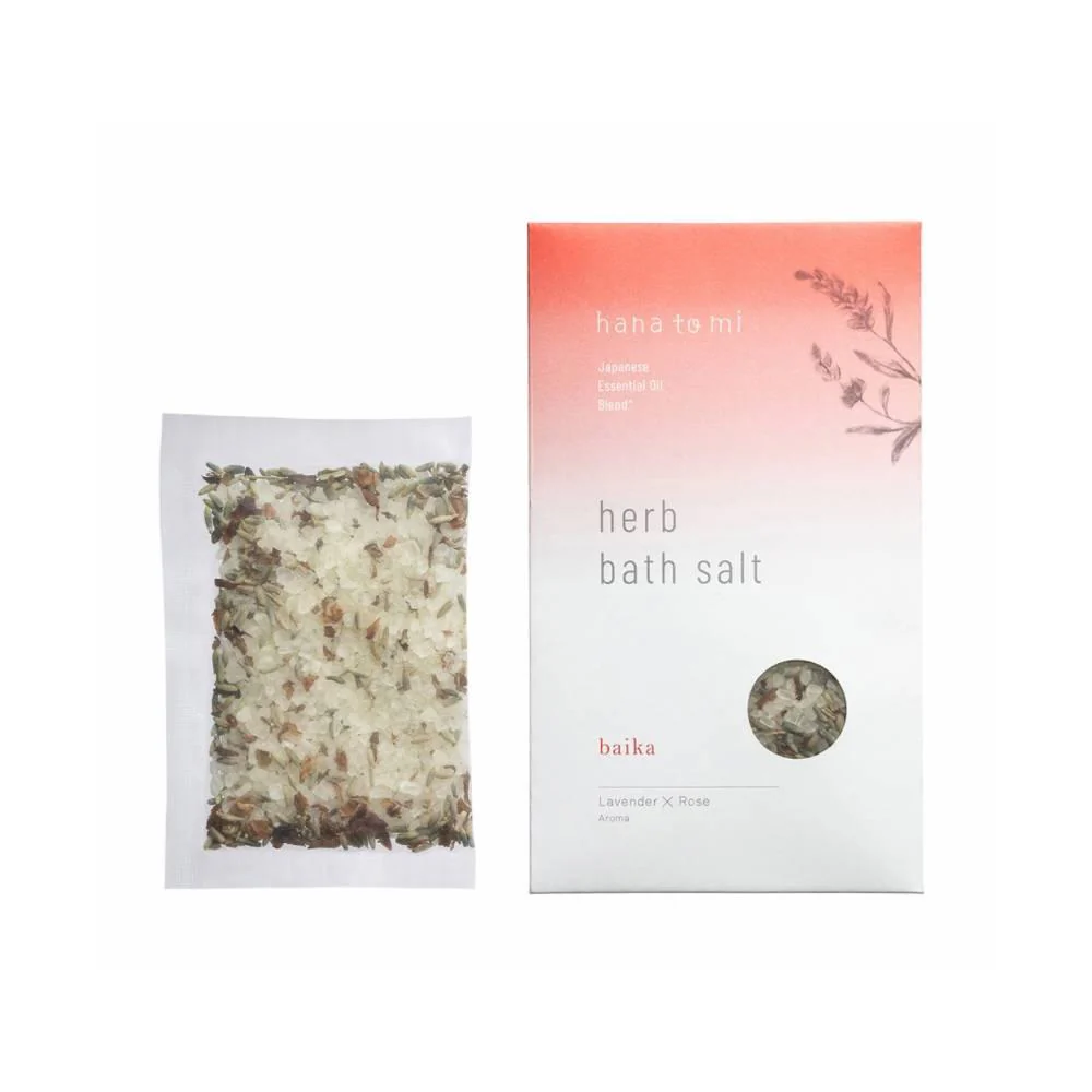 Hana To Mi Herb Bath Salt Baika Sweet Floral Lavender x Rose 40g