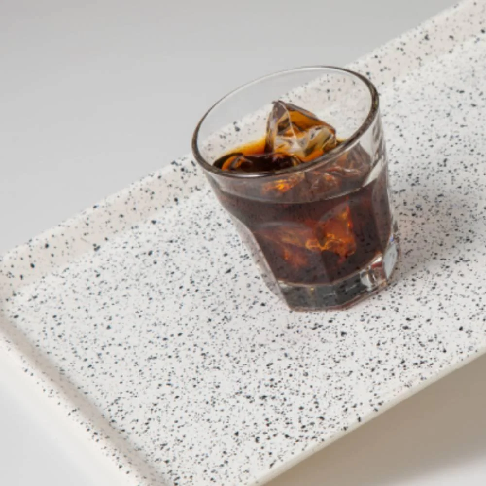Handmade Stone Style Kishu Lacquerware Tray Non-Slip Navy Blue - Image 6