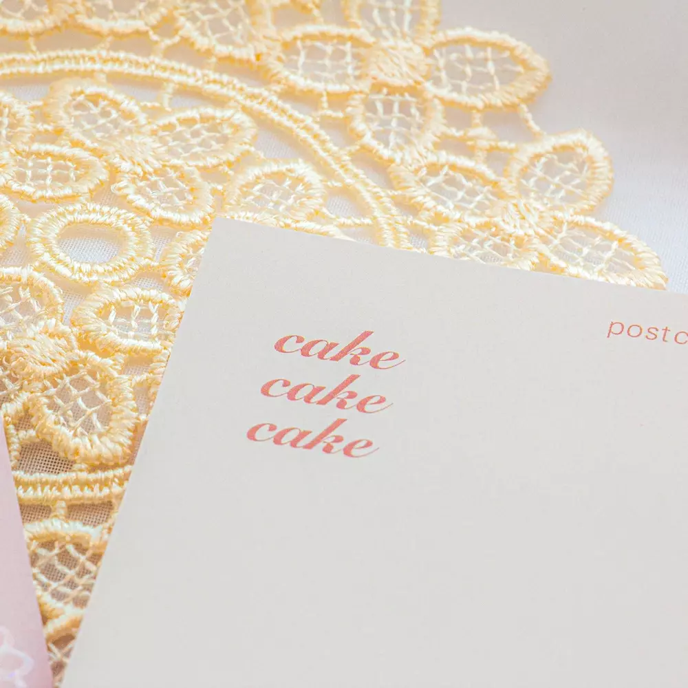 Happy Birthday Card Gold Foil Pink Strawberry Shortcake Design - Image 3