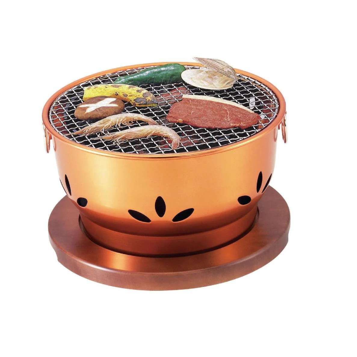 Shichirin Round Charcoal Grill Portable Cast-Iron Hibachi Grill 30cm - Image 2