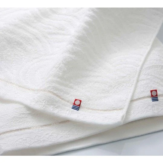 Imabari Towel White Cotton Bath Towels 60 x 110cm (Set of 2) - Image 6