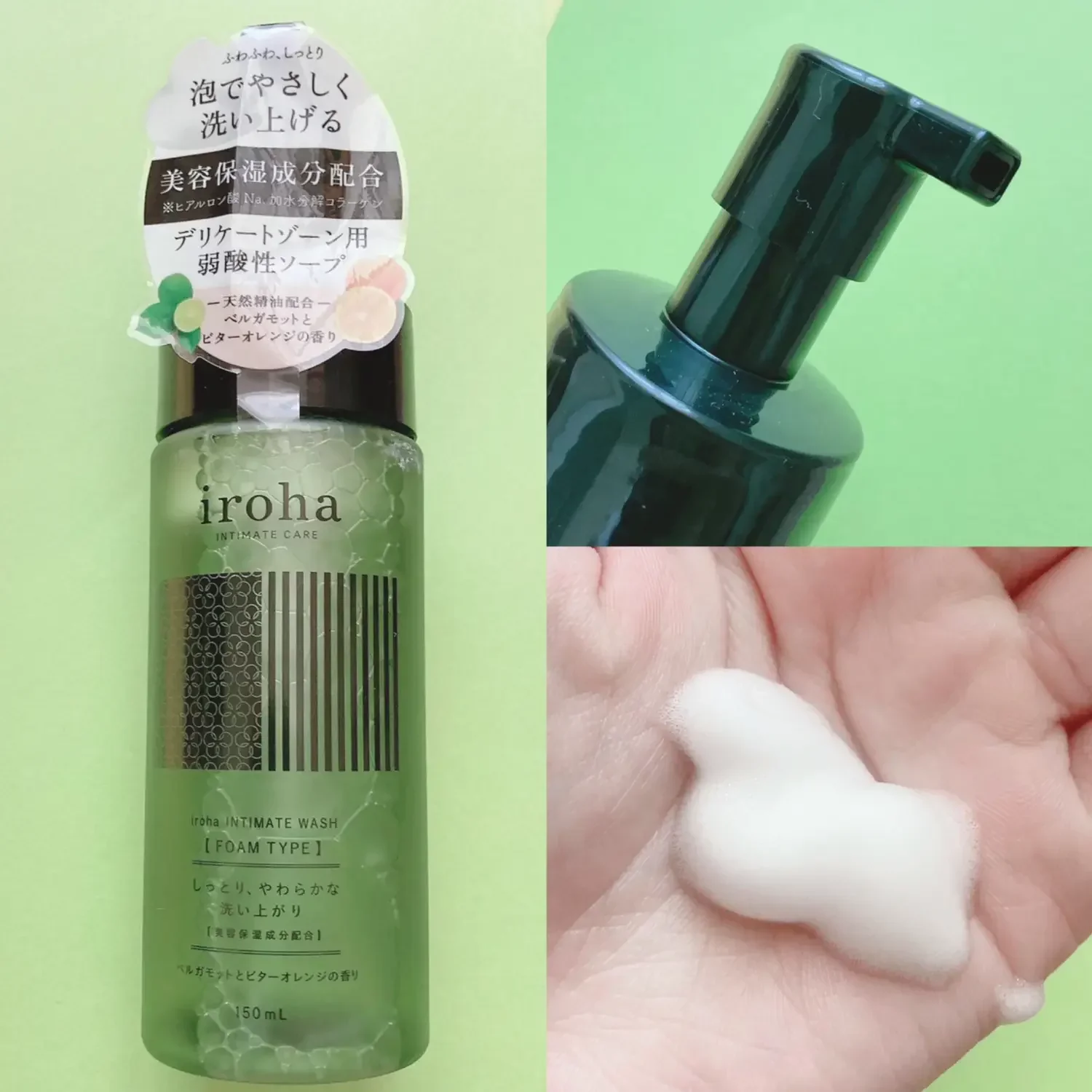 Iroha Intimate Care Feminine Wash Delicate Zone Foam Soap 150ml - Image 3