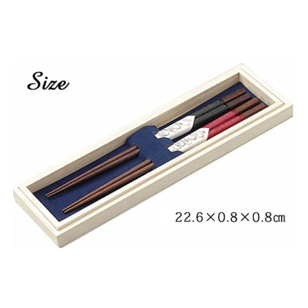 Isuke Lacquered Japanese Chopsticks In Wooden Box (Set of 2 Pairs) - Image 4
