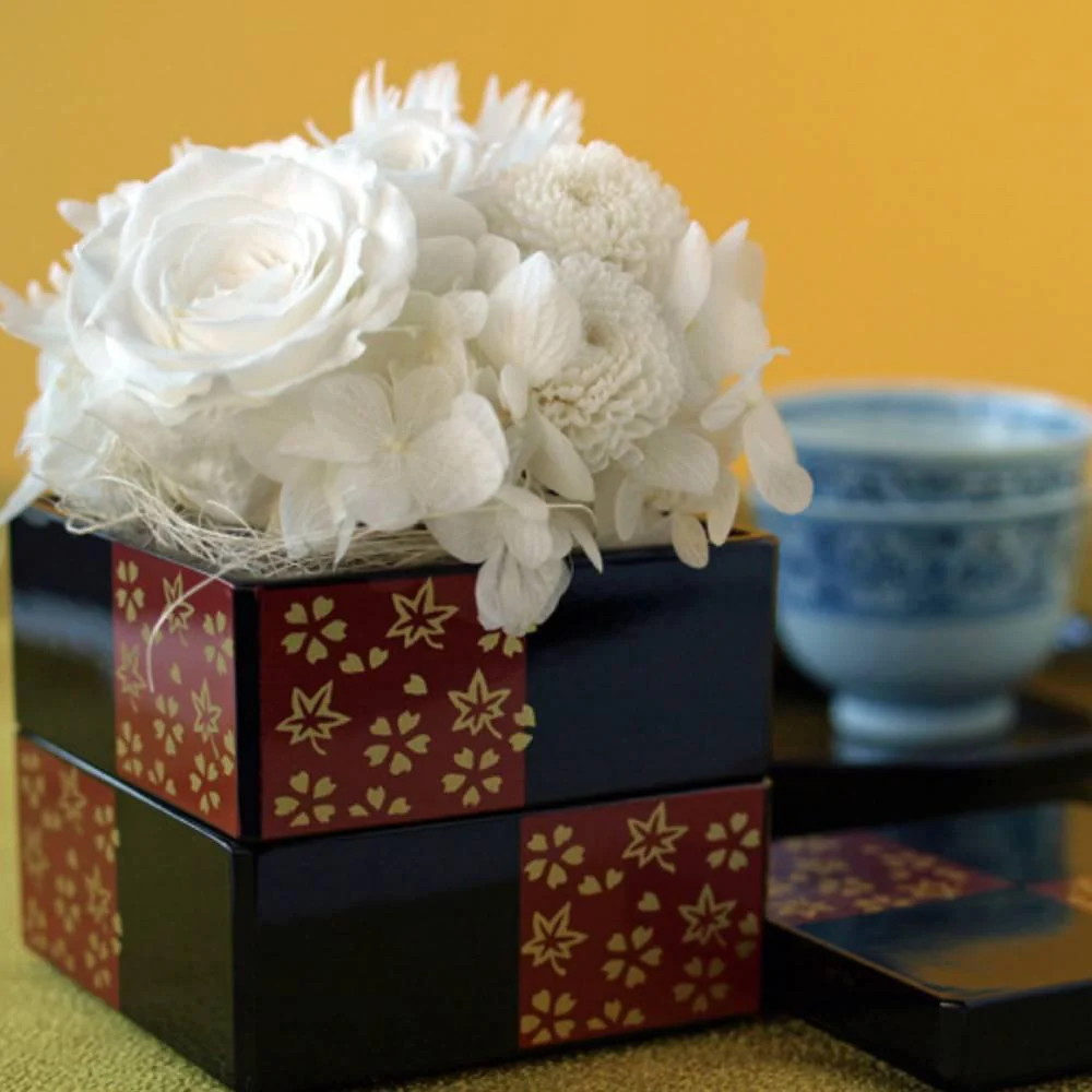 Isuke Mini Jubako Japanese Tiered Box Lacquered Wooden Box - Image 5