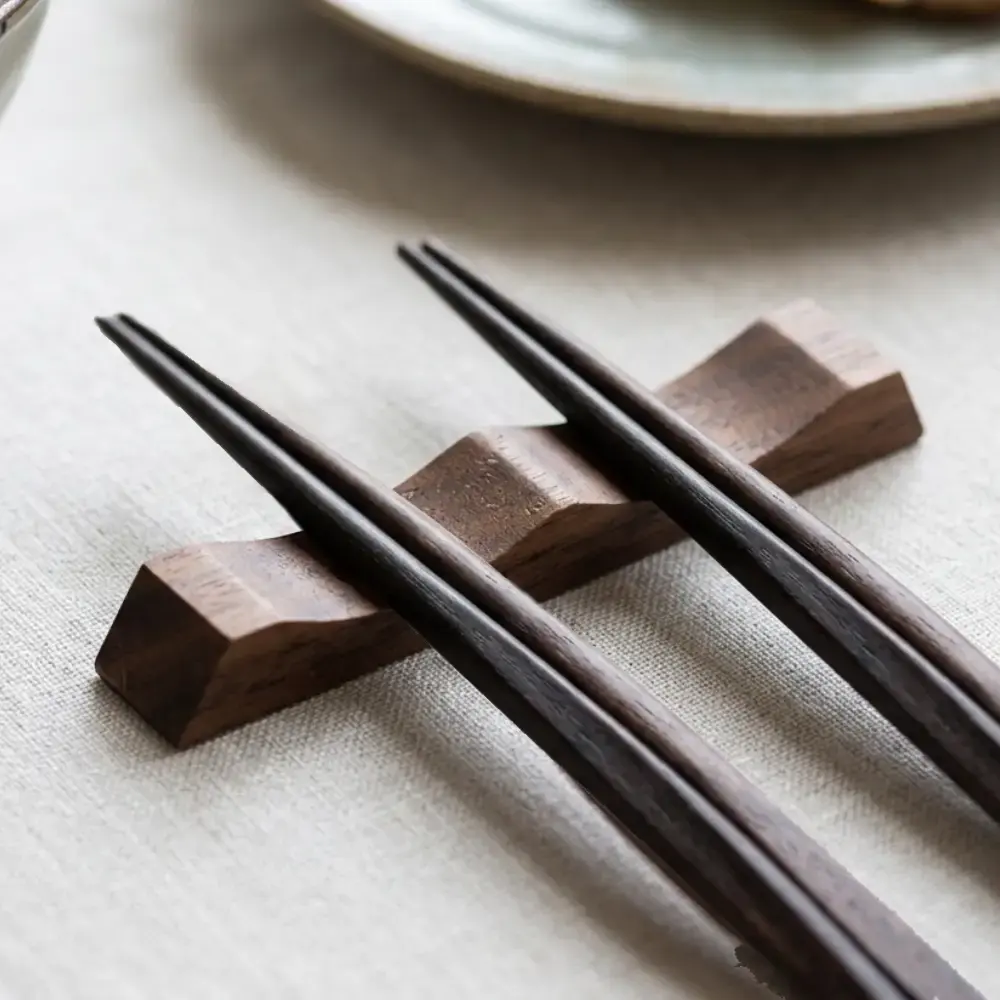 Isuke Walnut Cutlery Rest Wooden Chopsticks Rest (Set of 5) - Image 3