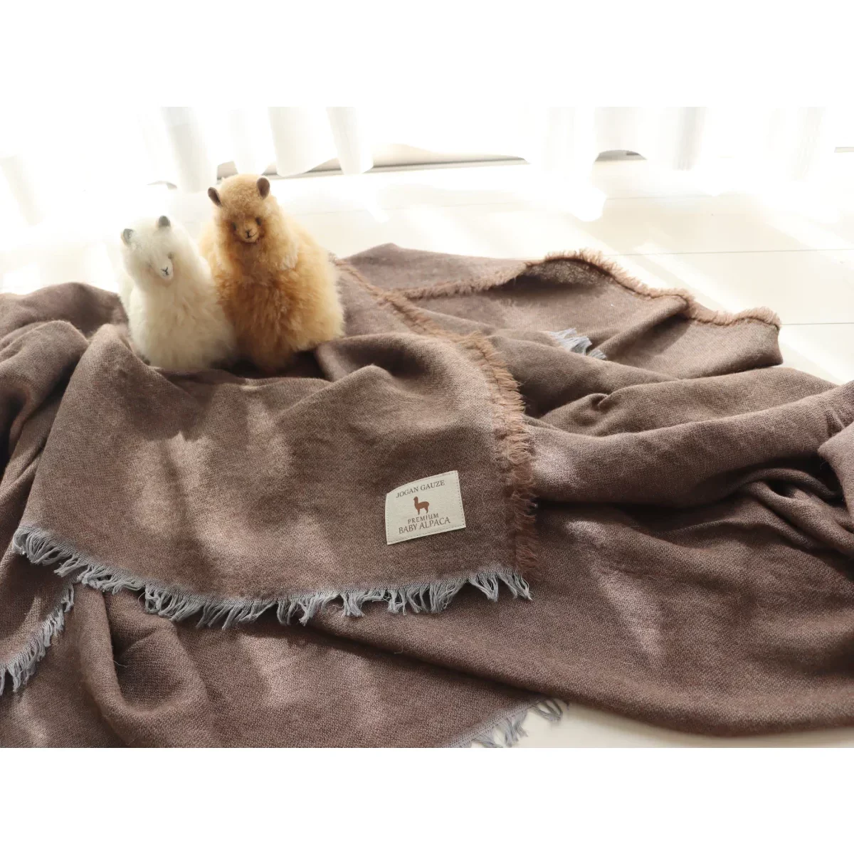 Jogan Baby Alpaca Wool Blanket Alpaca Gauze Throw Blanket 135 x 230 cm - Image 3