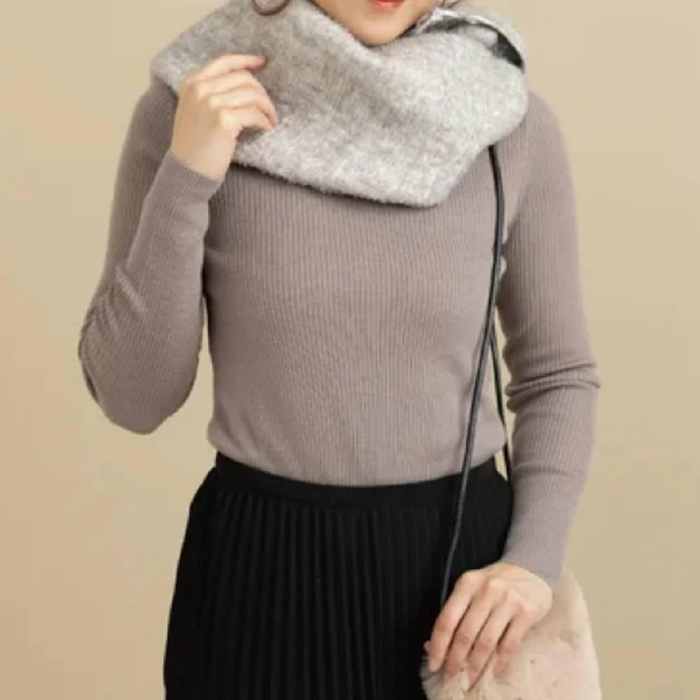 Jogan Baby Alpaca Wool Neck Warmer Fluffy Thermal Scarf 75×45cm - Image 3