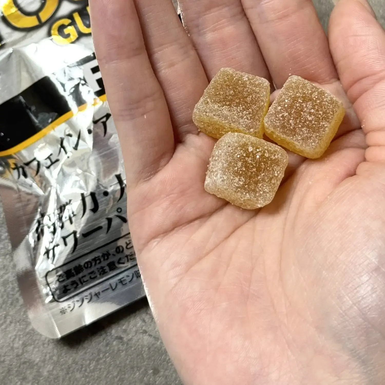 Kabaya Tough Gummy PRO Caffeine Ginger Lemon Flavor 100g - Image 2