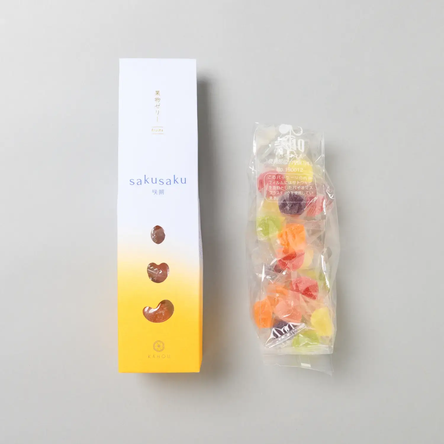 Kahou Sakusaku Assorted Fruit Jelly Candies (6 Flavors) 90g - Image 2