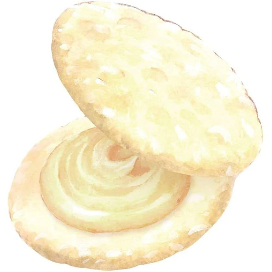 Kameda Shiroi Fusen Milk Cream Filled Soft Rice Crackers (Pack of 3) - Image 4
