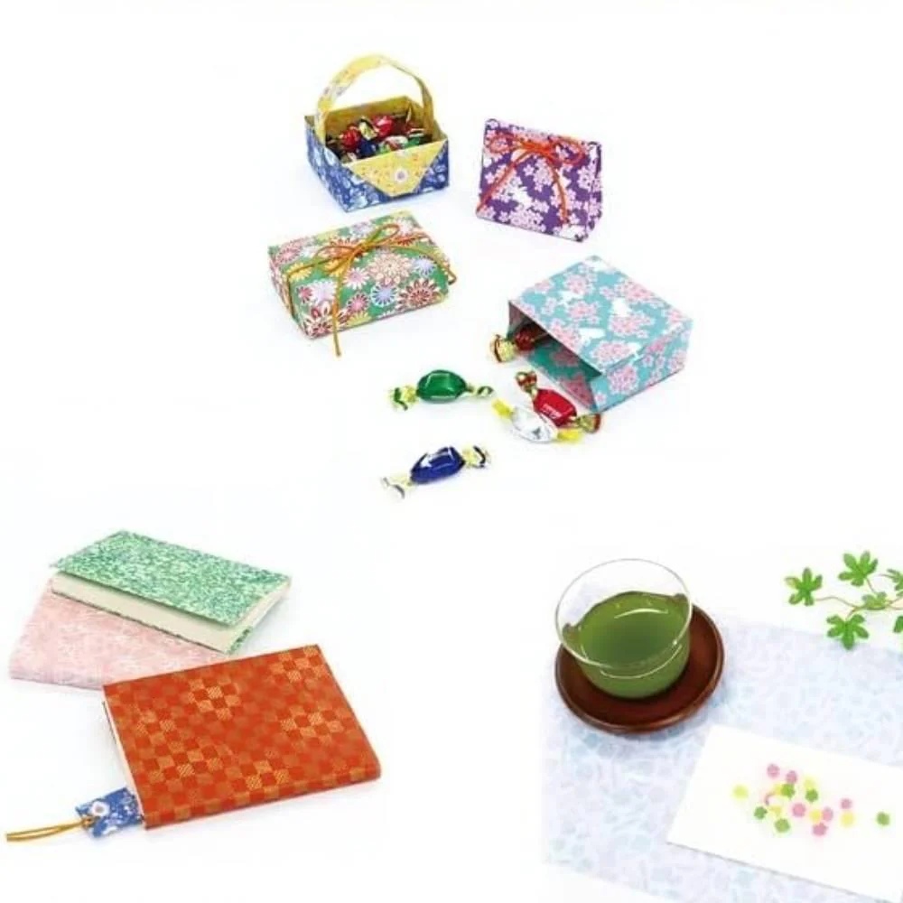 Kamiiso Japanese Pattern Chiyogami Rectangular Origami Paper 12 Sheets - Image 4