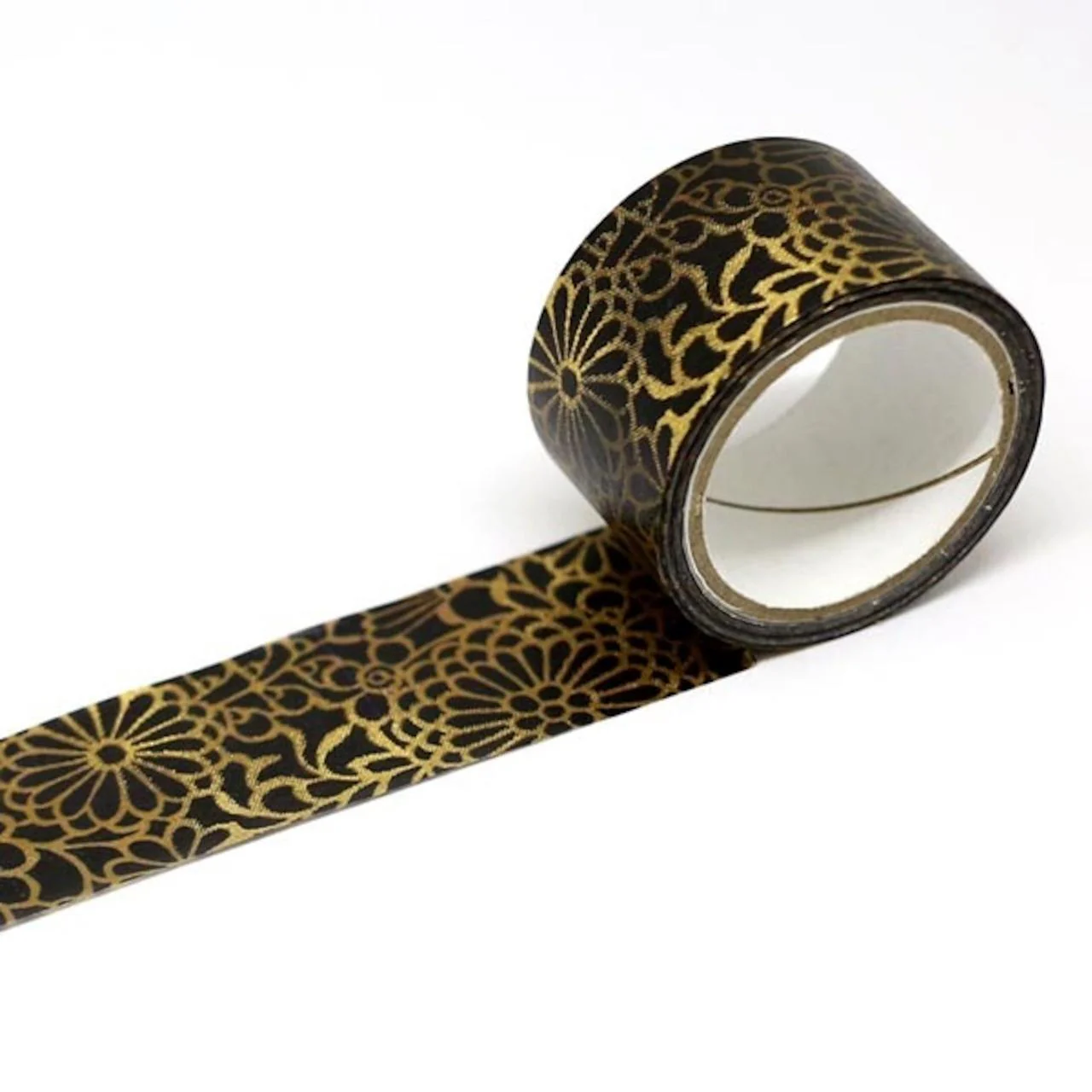 Kamiiso Kimono Washi Tape Gold Chrysanthemum Pattern Masking Tape - Image 2