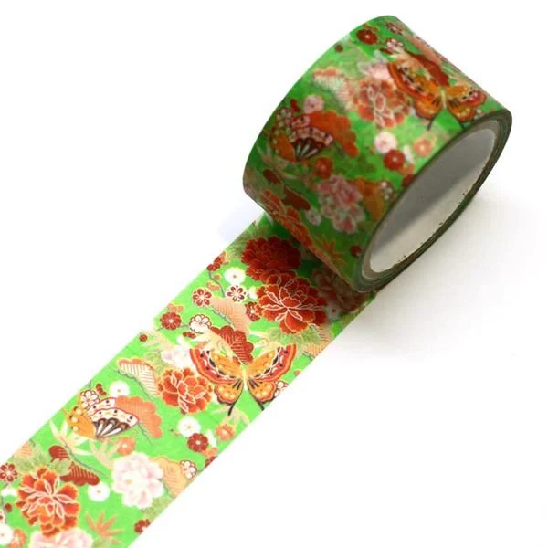 Kamiiso Kimono Washi Tape Kyoto Flowers Pattern Masking Tape - Image 4