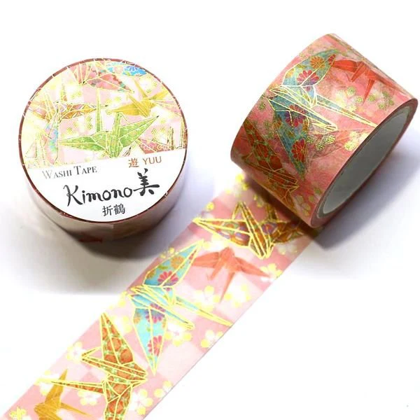 Kamiiso Kimono Washi Tape Origami Crane Pattern Masking Tape - Image 6