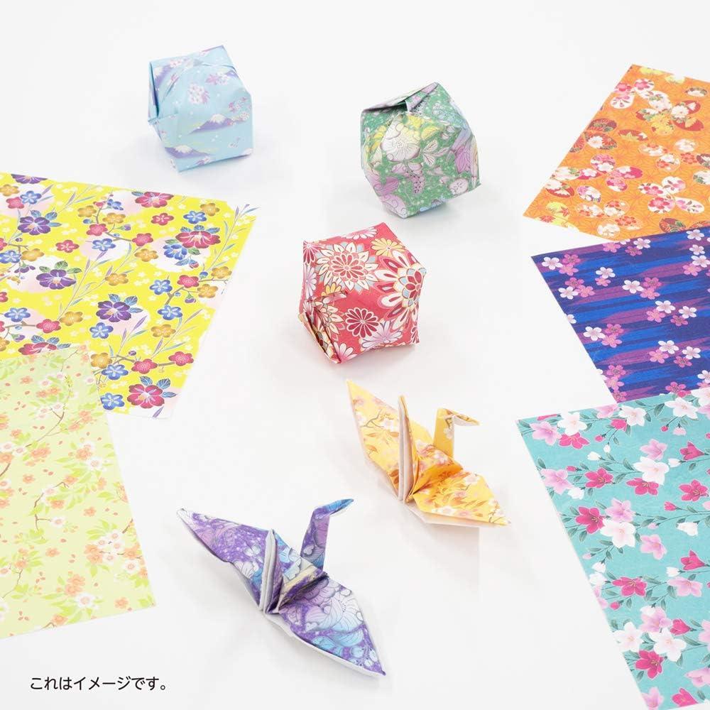 Kamiiso Mt Fuji Chiyogami Rectangle Origami Paper (4 Colors) 12 Sheets - Image 4