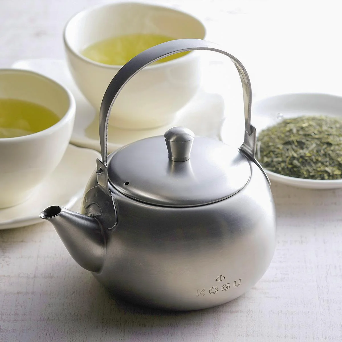 Kogu Metal Teapot Modern Stainless Steel Teapot With Strainer 500ml - Image 3