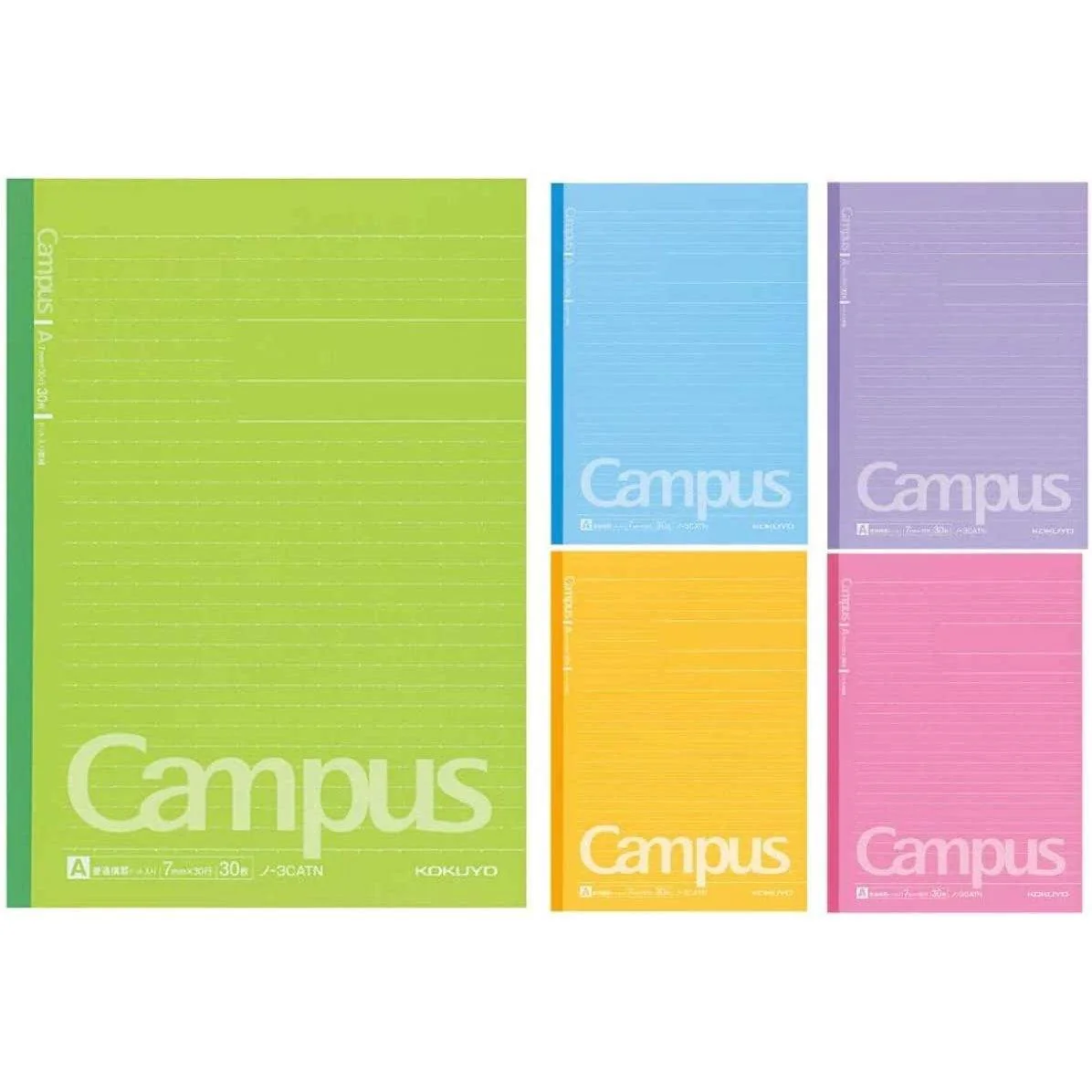 Kokuyo B5 Lined Notebook 7mm Horizontal Lined Paper with Dots (Set of 5) - Image 3
