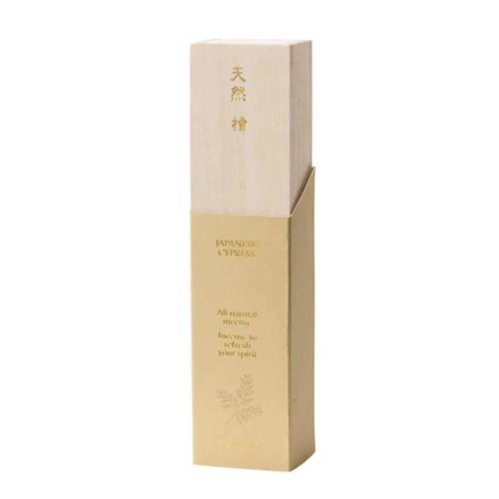 Kousaido All Natural Hinoki Cypress Incense in Wooden Box 20 Sticks