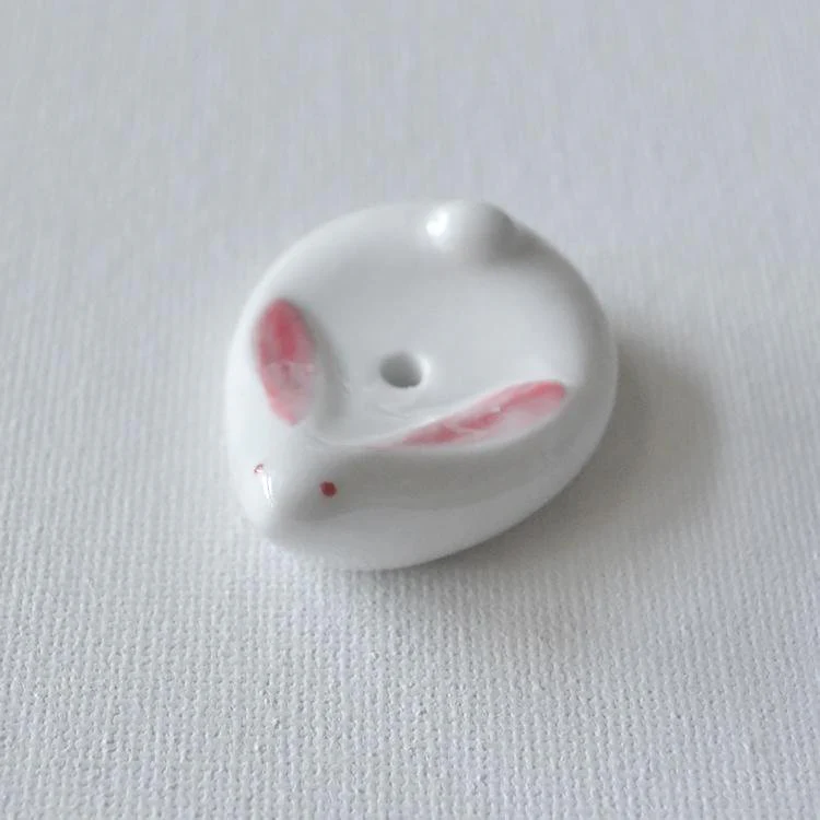Kousaido Ceramic Incense Burner Rabbit-Shaped Incense Holder & Plate - Image 4