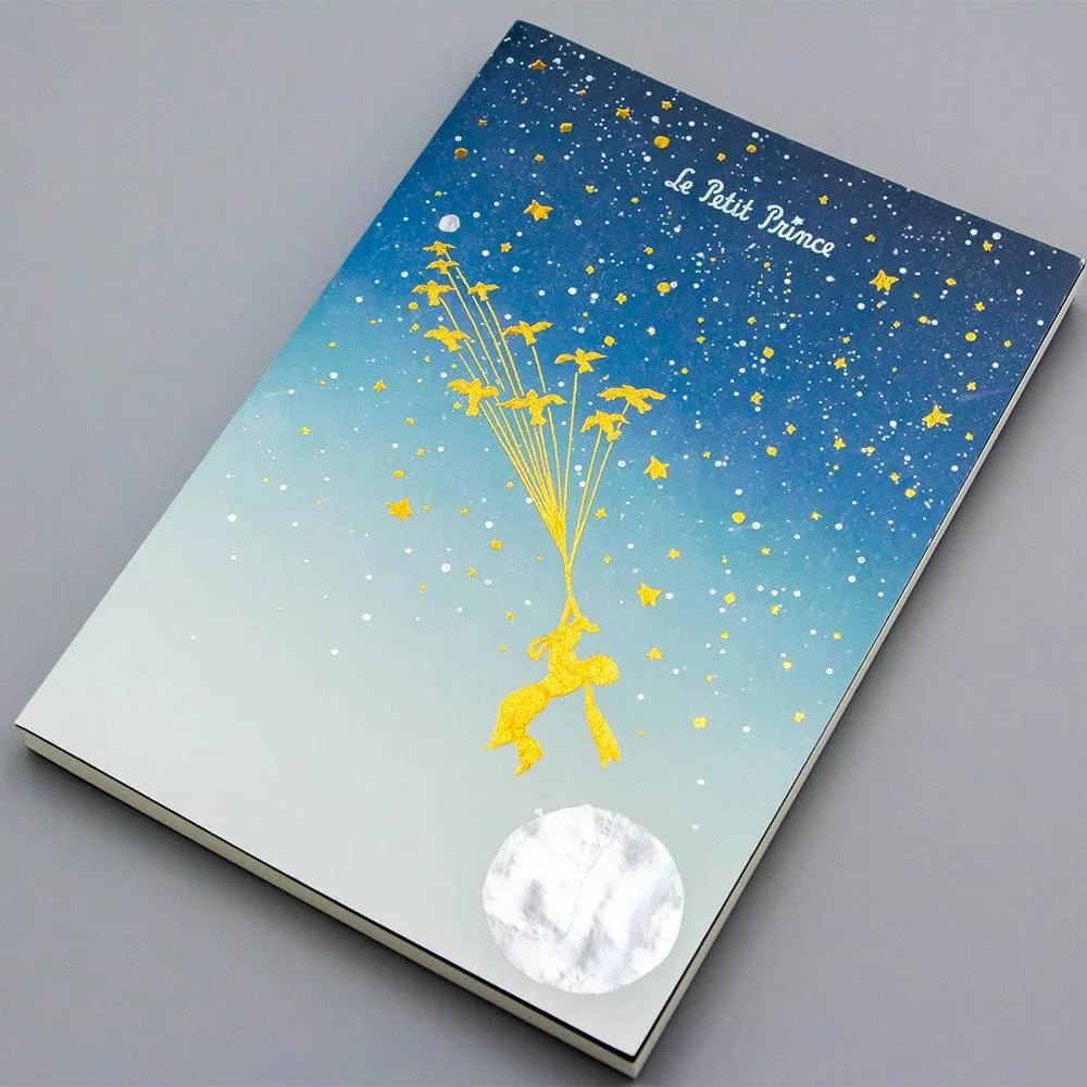 Le Petit Prince Pocket Notebook Foil Stamped Starry Design A6 - Image 2