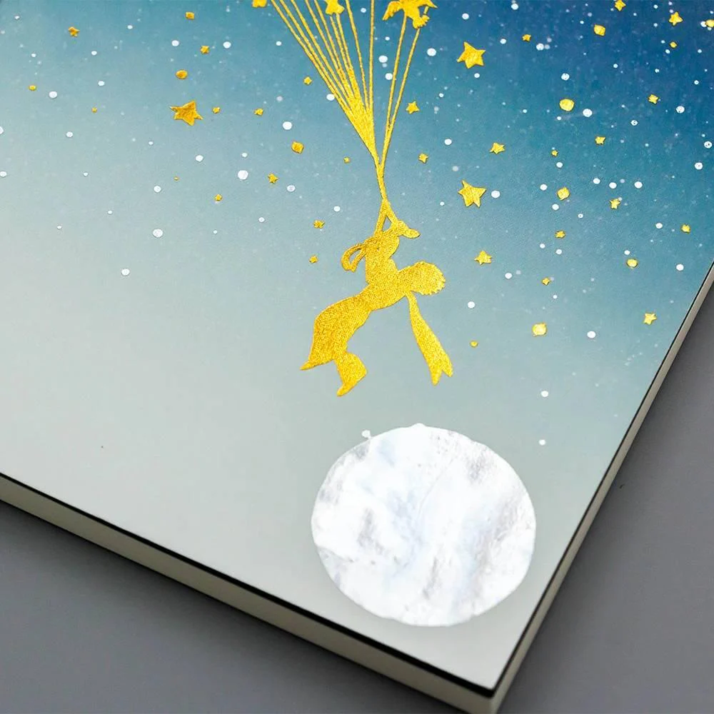 Le Petit Prince Pocket Notebook Foil Stamped Starry Design A6 - Image 3