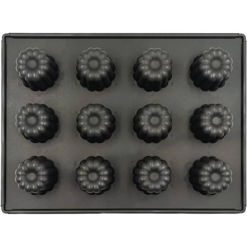 Matsunaga Nonstick Teflon Coated Canelé Baking Mold Tray 12 Cups - Image 4