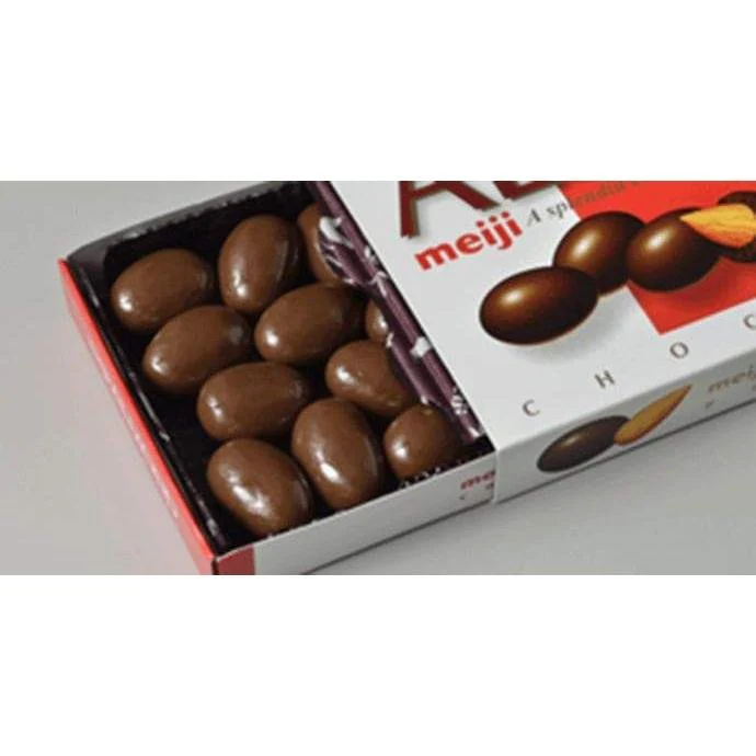 Meiji Almond Chocolate Snack Roasted Almond Milk Chocolate (Pack of 10) - Image 3