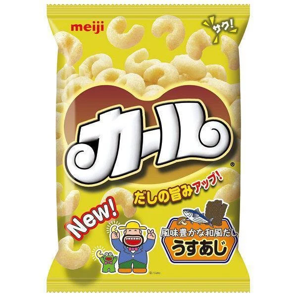 Meiji Karl Corn Puff Snack Cheese & Light Salt Flavors (Pack of 2 Bags) - Image 4