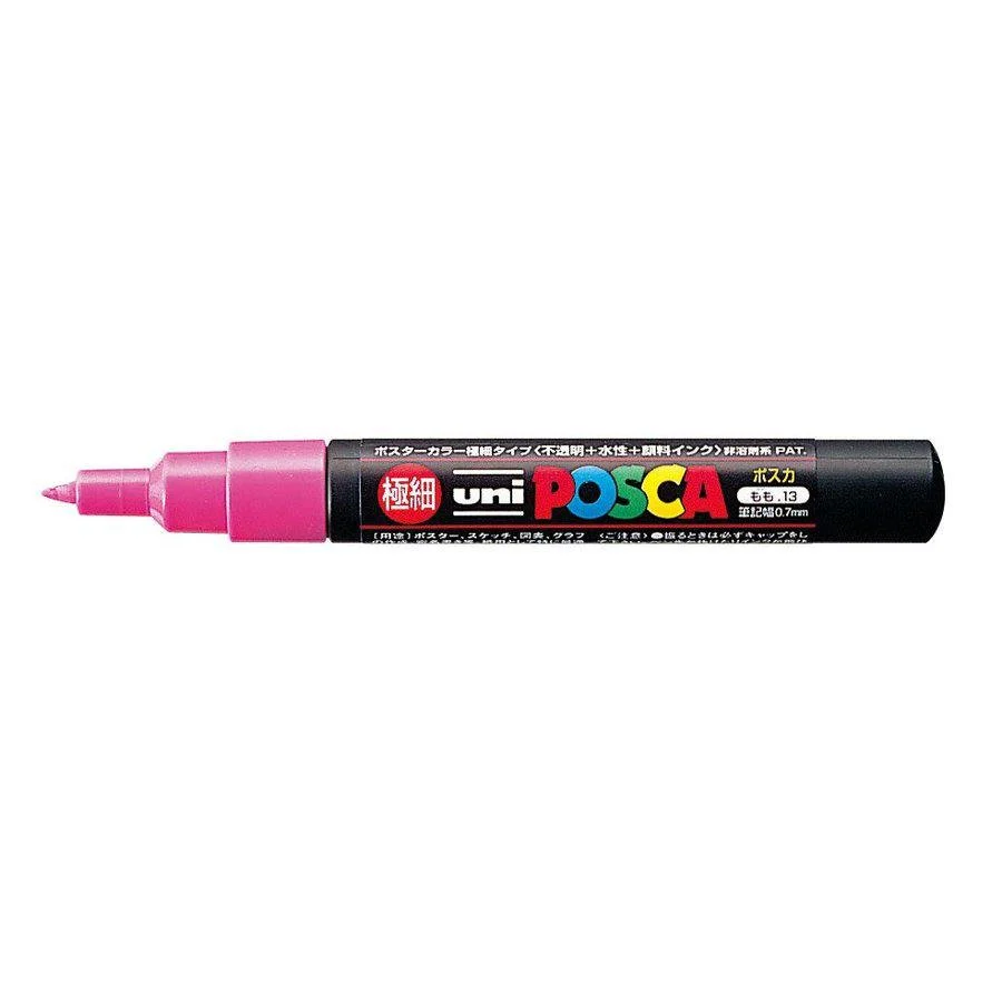 uni Mitsubishi Posca Water Pen Extra Fine Marker Set 12 Colors PC-1M12C - Image 2
