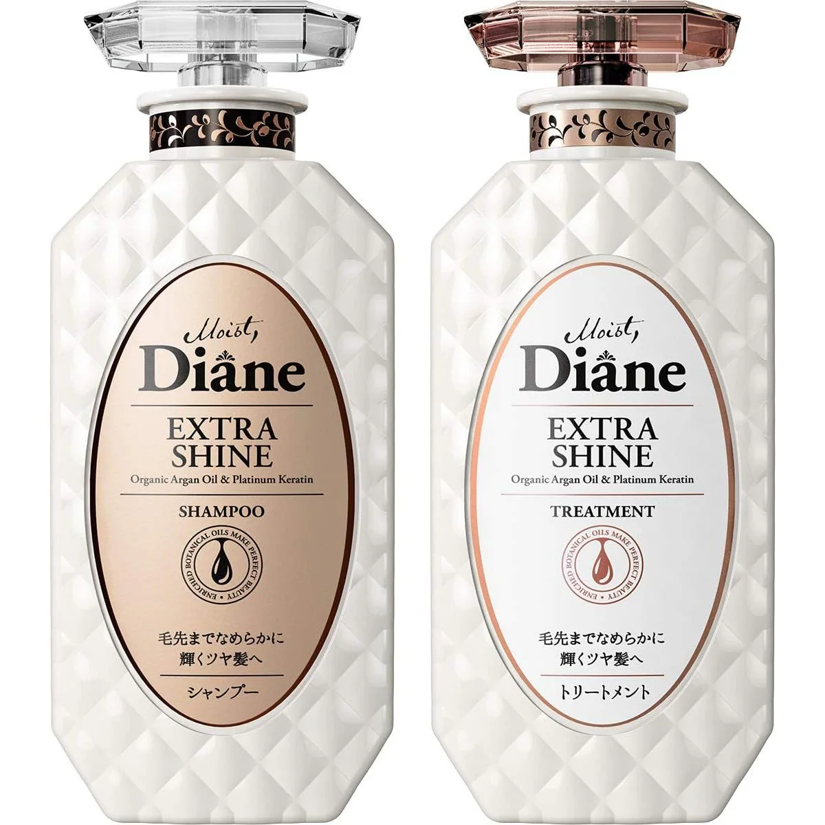Moist Diane Conditioner Extra Shine Glossy Hair Organic Argan Oil & Keratin 450ml - Image 4