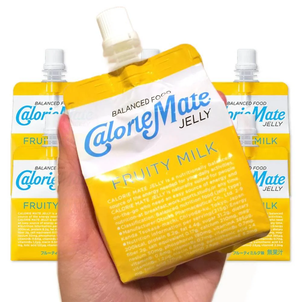 Calorie Mate Jelly Balanced Nutrition Jelly Drink Fruit Milk 215g × 6 Units - Image 3
