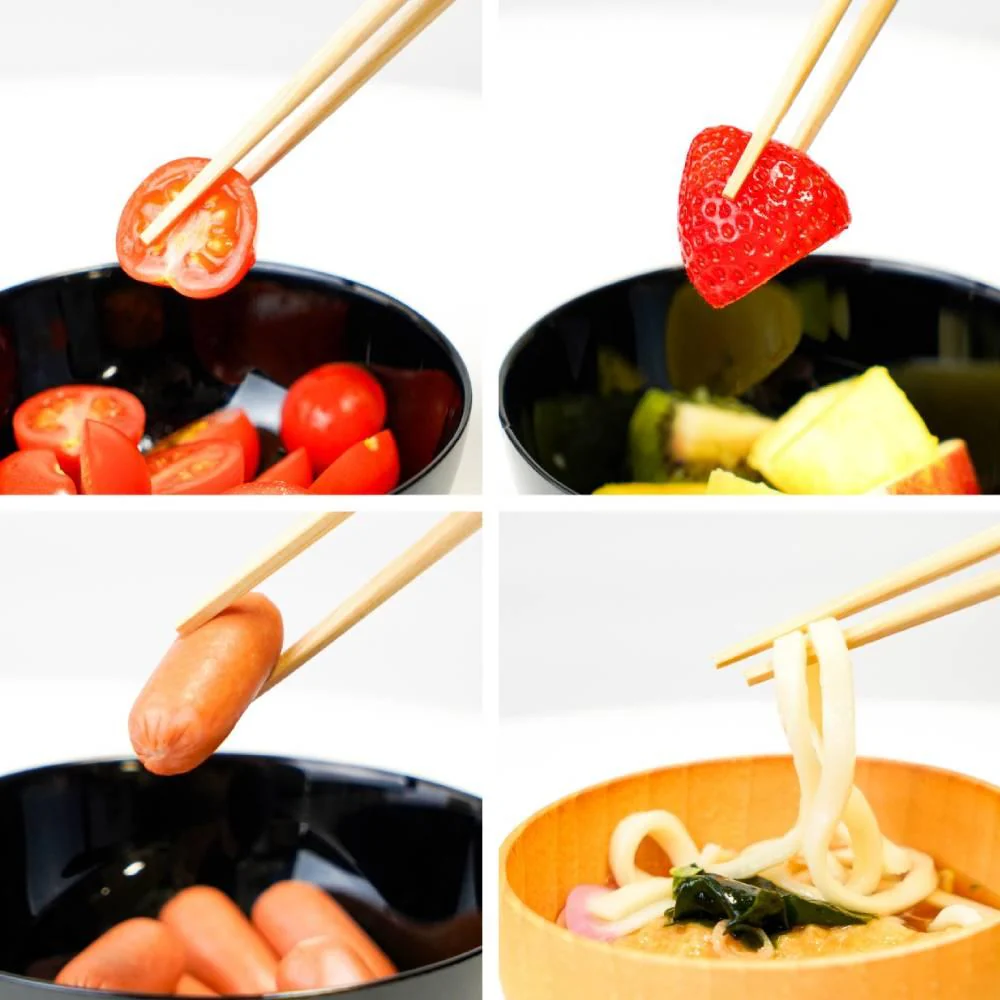 Pentagonal Chopsticks Patented Non-Slip Technology Terrazzo Brown 21cm - Image 3