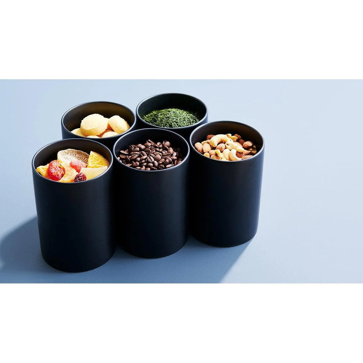 Cores Porcelain Canister Mino Ware Coffee Canister Black C820BK - Image 5