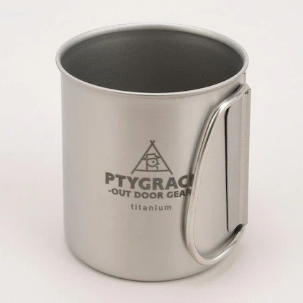 Ptygrace Folding Handle Compact Titanium Coffee Mug For Camping - Image 2