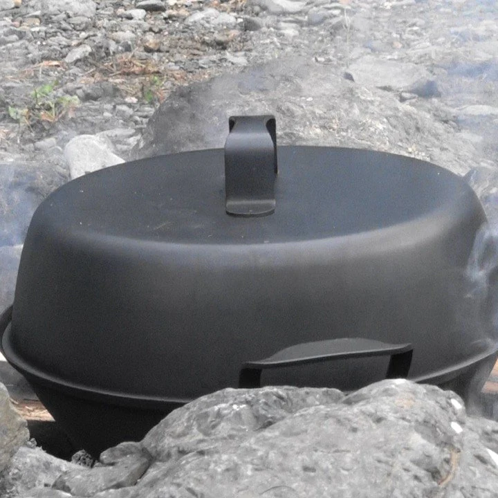 Ptygrace Iron Smoker Durable Smoking Pot & Grill For Camping 27cm - Image 3